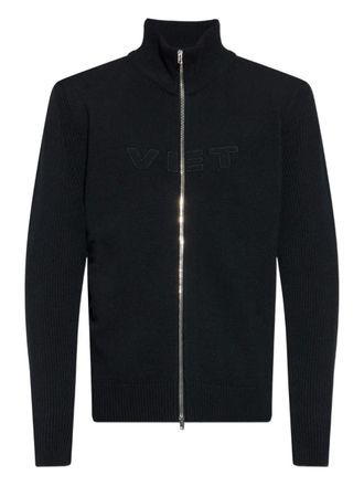 VETEMENTS ribbed zip-up cardigan - men - Cashmere/Wool - L - Black
