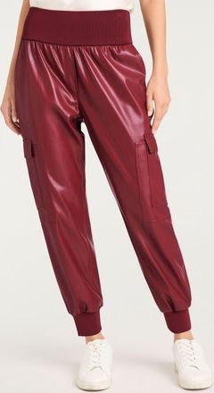 Cinq à Sept Giles Faux Leather Jogger Pants in Wineberry at Nordstrom, Size X-Small