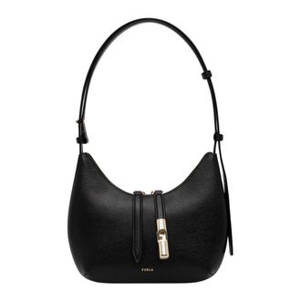 Furla Tassen, Dames, Zwart, ONE Size, Leer, Goccia S Schoudertas