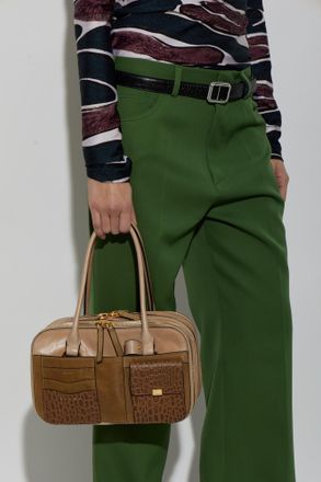 Marni Leather Tote Bag, Womens, Brown