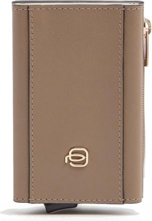 Piquadro Accessoires, Dames, Bruin, ONE Size, Leer, Compacte Portemonnee met Pop-Up Kaarthouder