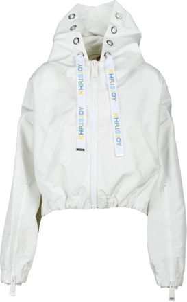 Khrisjoy Crop jas met rits en zakken - Dames - Zomerjassen - Wit - S - Polyester - Jassen