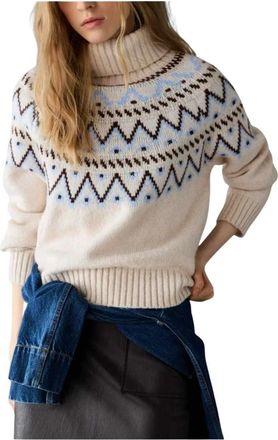 Pepe Jeans London Fair Isle Turtleneck Trui - Dames - Truien - Veelkleurig - Maat: XS