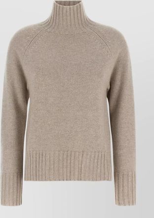 Max Mara cashmere wool ribbed high neck sweater