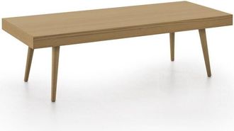 HOGAR 24 Es Tokio Mesa De Centro Sal&oacute;n Mesa Comedor Madera Maciza Natural Color Encerado Medidas: 100 Cm X 50 Cm X 40 Cm - Hogar24