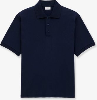 Saint Laurent Polo in materiale riciclato con ricamo Cassandre - SAINT LAURENT - gender_Man