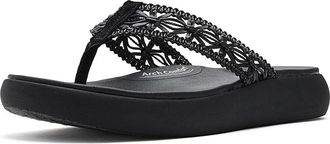 Skechers Asana Luxe - Ocean Breeze 2 Womens Sandals Black/Black : 10 B - Medium