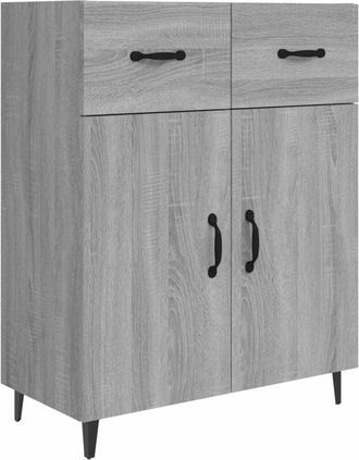 vidaXL Vidaxl - Aparador de madera de ingeniería gris Sonoma 69,5x34x90 cm
