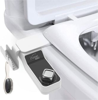 OEM Tapa De Inodoro Inteligente Con Manguera Trenzada De 0,63 M, Sin Electricidad, Sistema De Lavado Corporal Plegable Con Soporte Para Tel&eacute;fono M&oacute;vil, Bo