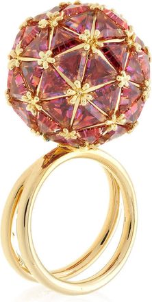 Swarovski Ladies Curiosa Round Red Cocktail Ring, Size 58 (US 8)