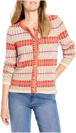 Nic+Zoe Energizer Cardigan Womens Sweater Red : 2XL, Cotton/Nylon