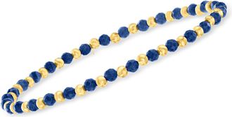 Canaria Canaria 6.00- Sapphire and 10kt Yellow Gold Bead Stretch Bracelet
