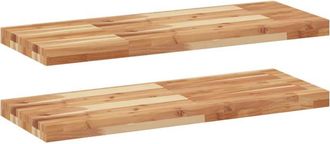 vidaXL Floating Shelves 2 pcs 100x30x4 cm Oil Finished Solid Wood Acacia vidaXL