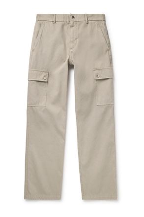 Burberry Straight-Leg Garment-Dyed Cotton-Twill Cargo Trousers