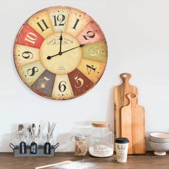 vidaXL Reloj De Pared Vintage Colorido 60 Cm Vidaxl