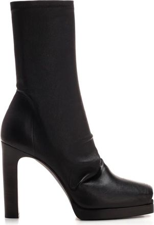 Rick Owens Boots - Dames - Laarzen met Hak - Zwart - 40 EU - Leer - Schoenen
