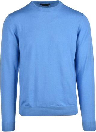 Daniele Fiesoli Crewneck Pullover In Extrafine Merino Wool With Ribbed Details