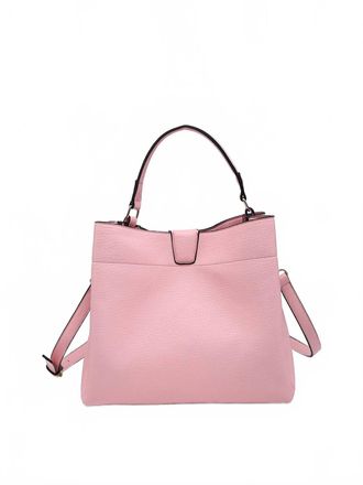 Jen & Co. Womens Tati Lizard Monogrammable Satchel Bag In Sweet Pink