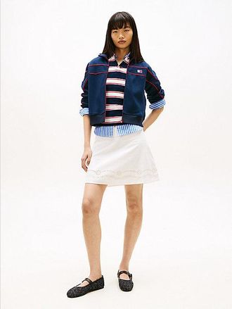 Tommy Hilfiger Minifalda de dise&ntilde;o calado con lino