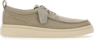 Clarks Polden Moc - Heren - Veterschoenen - Grijs - 42 1/2 EU - Katoen - Schoenen