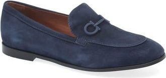 Ferragamo Soldy Gancio Loafer in Navy Naturale Naturale at Nordstrom, Size 7.5