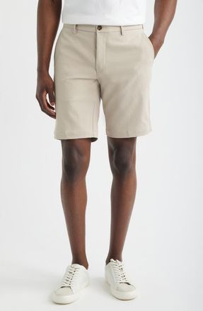 Scott Barber Sonoma Flat Front Travel Shorts in Khaki at Nordstrom, Size 36