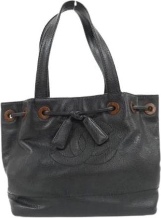 Chanel Pre-owned Bucket Bags, female, Black, Size: ONE SIZE Pre-owned Vintage Bucket Bag