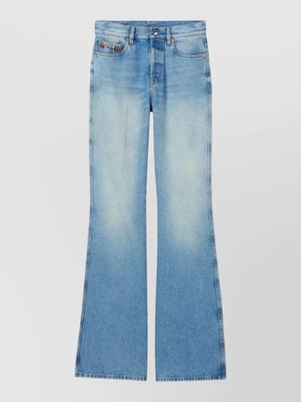 Gucci denim mid-rise flared trousers