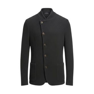 Emporio Armani Chenille Blazer - Heren - Truien - Zwart - Maat: XL