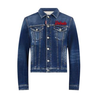 Dsquared2 Denim Jackets, male, Blue, Size: M Dan Jean Jacket