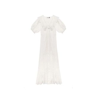Rixo Midi Dresses, female, White, Size: S Edina Midi Dress