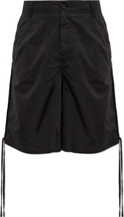 Alexander McQueen Korte Broeken, Heren, Zwart, L, Katoen, Shorts met zijdelingse trekkoorden