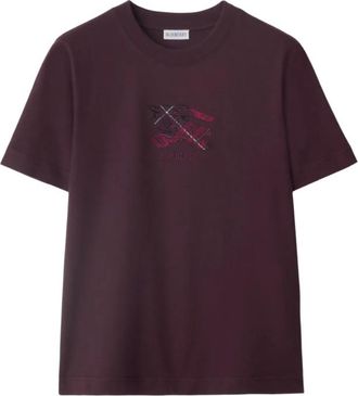 Burberry Knight Check Cotton T-shirt, Size Medium
