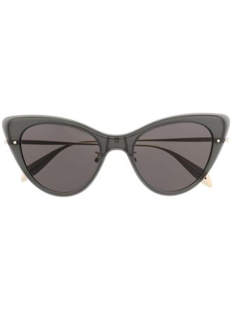 Alexander McQueen Eyewear Zonnebril met kattenoog montuur - Goud