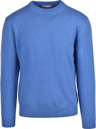 Daniele Fiesoli Truien & Vesten, Heren, Blauw, L, Kasjmier, Pullover Girocollo