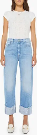 Mother Half Pipe Ankle Cuff Fray Jeans In Last Bite