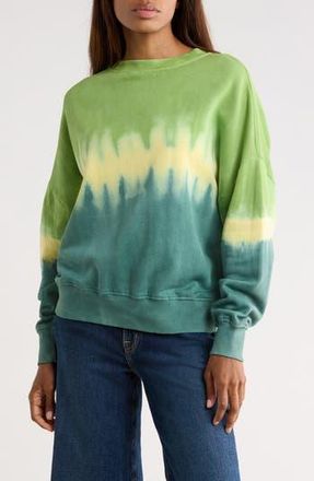 FRNCH Era Tie Dye Cotton Sweatshirt in Olive at Nordstrom Rack, Size X-Small