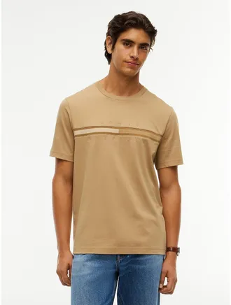 Tommy Hilfiger Mens Tonal Flag Logo T-Shirt - Dark Dune - XXL