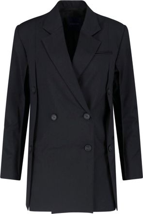 Eudon Choi Black Beatrice Double-Breasted Virgin Wool Blazer