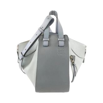 Loewe Pre-owned Hammock Small Calf Shoulder Bag - Dames - Vintage Handtas - Blauw - ONE Size - Leer - Vintage