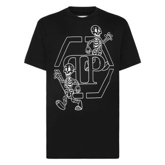 Philipp Plein Heren, Tops, Zwart, Maat: 3XL Katoen