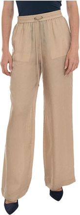 HUGO BOSS Tavati 2 Soft trousers - Dames - Wijde Broeken - Beige - 2XL - Broeken