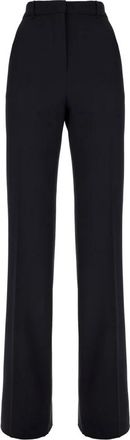 Max Mara Wide Broeken - Dames - Wijde Broeken - Blauw - S - Wol - Broeken