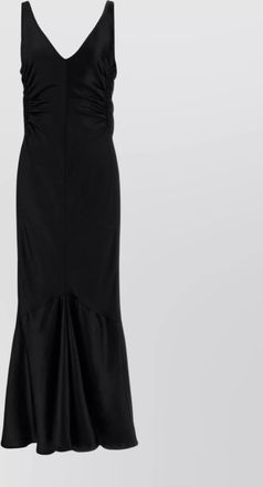 Sportmax katia v-neckline sleeveless maxi dress
