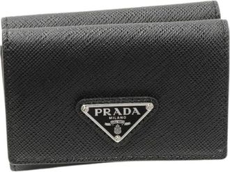 Prada Pre-owned Wallets, female, Black, Size: ONE SIZE Pre-owned Leather Wallet