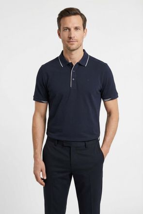 Olymp Poloshirt OLYMP OLYMP Wirk Casual - Polo, Herren, Gr. XXL, blau (marine), Jersey, Obermaterial: 51% Baumwolle, 49% Polyester, regular fit, Shirts Polo