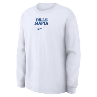 Nike Buffalo Bills Rivalries Collection Max90 Nike Mens NFL Long-Sleeve T-Shirt in White | 04T910A81-MXR