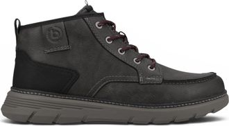 Bugatti Mens Grey Leather Lace-up Casual Ankle Boots - Pulau