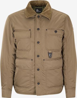 Moncler Daunengef&uuml;tterte Nylon-Hemdjacke Waterton