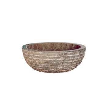 Wanda Collection Lavabo de piedra para cuarto de ba&ntilde;o vesubio gris 40 cm